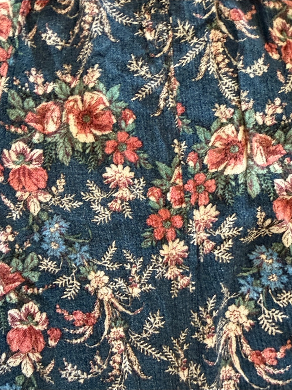 ASTR The Label Floral Bell Bottom Pants Small Navy Pink Boho Flare Festival - Picture 7 of 11